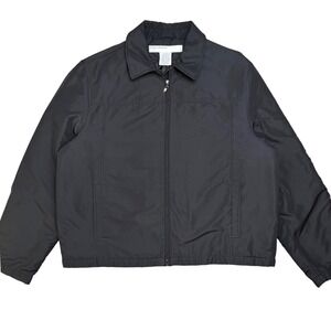 Perry Ellis Portfolio Harrington Jacket Quilted Black Minimalist Mens XXL